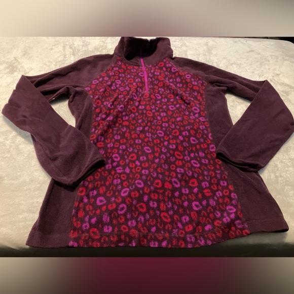 Columbia Purple and Pink Fleece Pullover - Picture 1 of 7